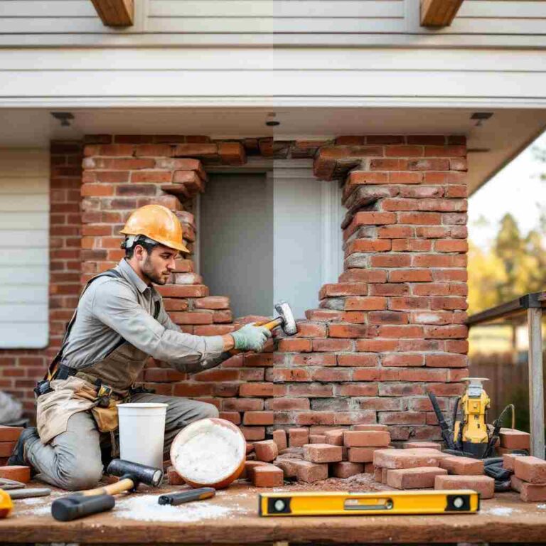 how to replace brick on front of house