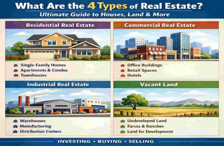 What Are the 4 Types of Real Estate? Ultimate Guide to Houses, Land & More What Are the 4 Types of Real Estate?