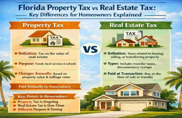 Florida Property Tax vs Real Estate Tax: Key Differences for Homeowners Explained Florida Property Tax vs Real Estate Tax