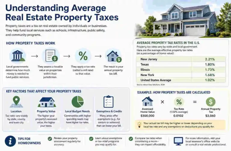 Understanding Average Real Estate Property Taxes average real estate house property tex