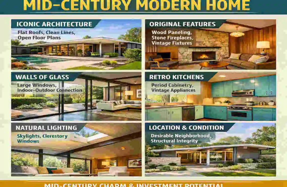 mid century modern house real estate