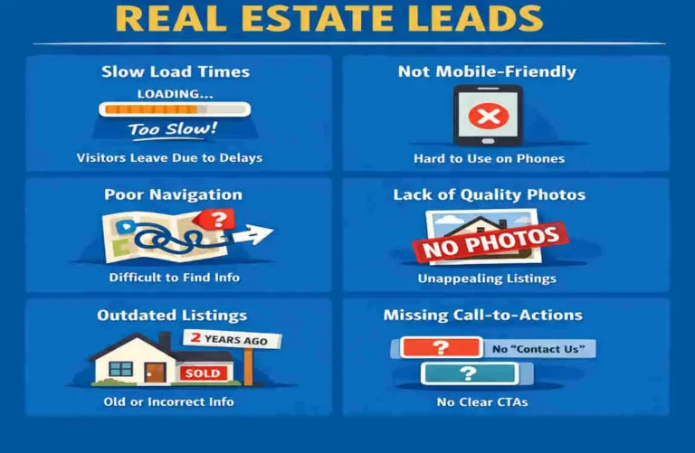 website issues affecting real estate lead generation