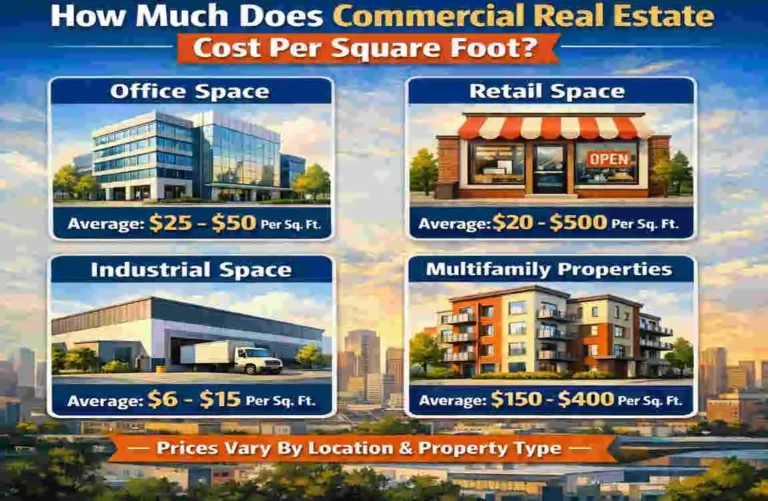 average cost of commercial real estate per square foot