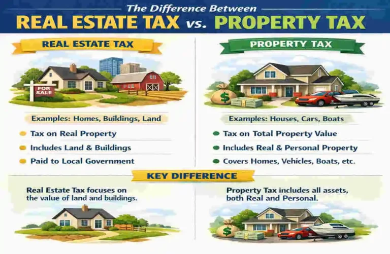 are real estate taxes the same as property taxes