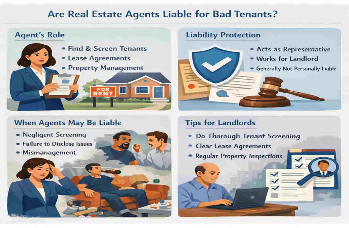are real estate agent liable for bad tenants