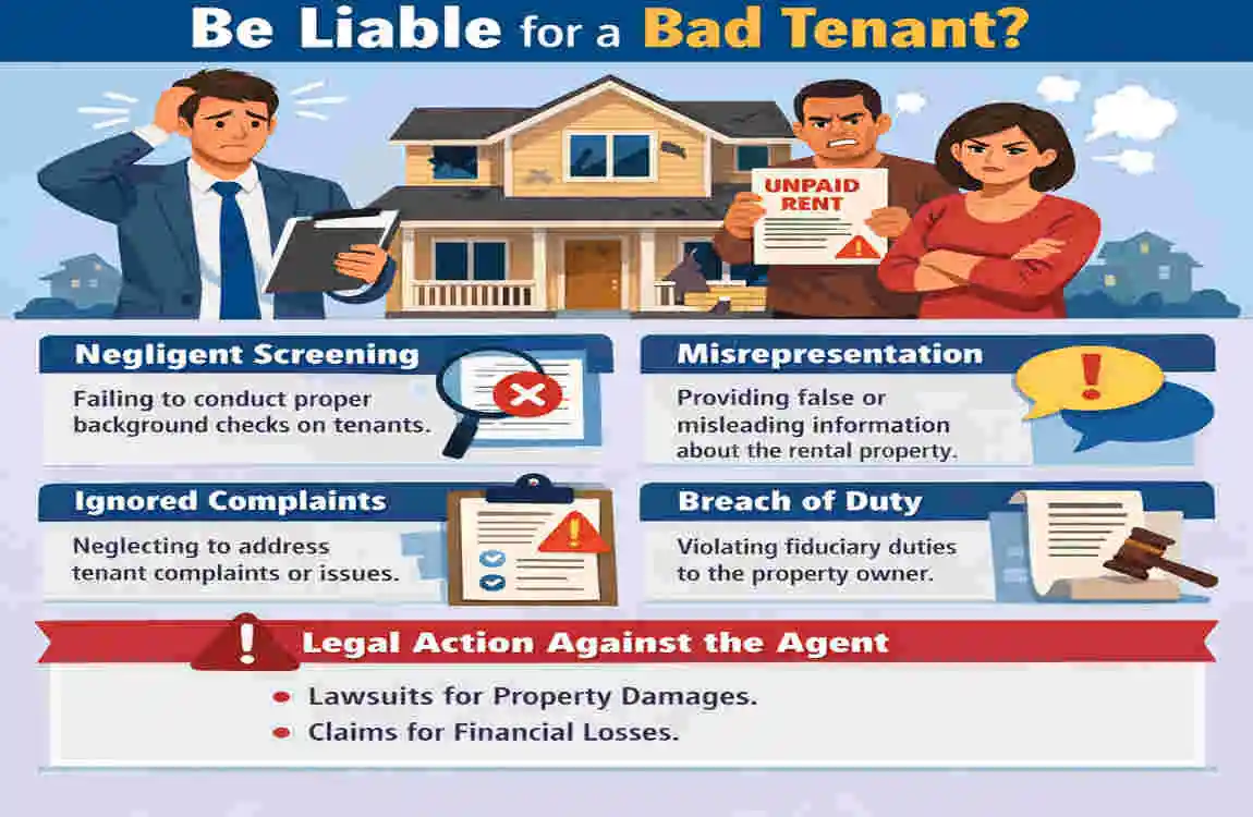 are real estate agent liable for bad tenants