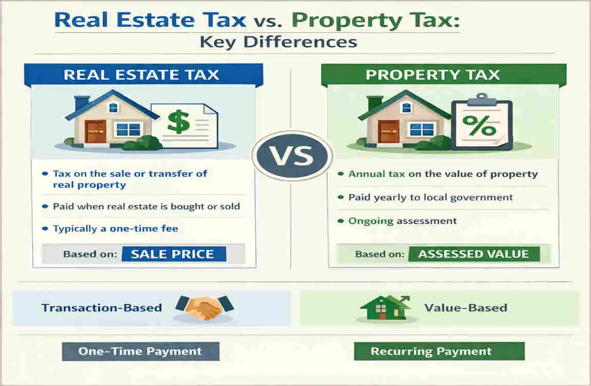 are real estate taxes the same as property taxes